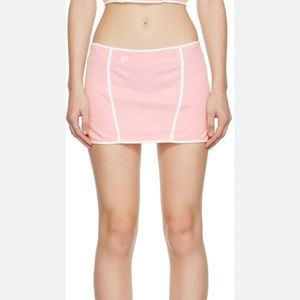 RoomSERVICE888 Pink Low Rise Micro Mini Skirt Ribbed